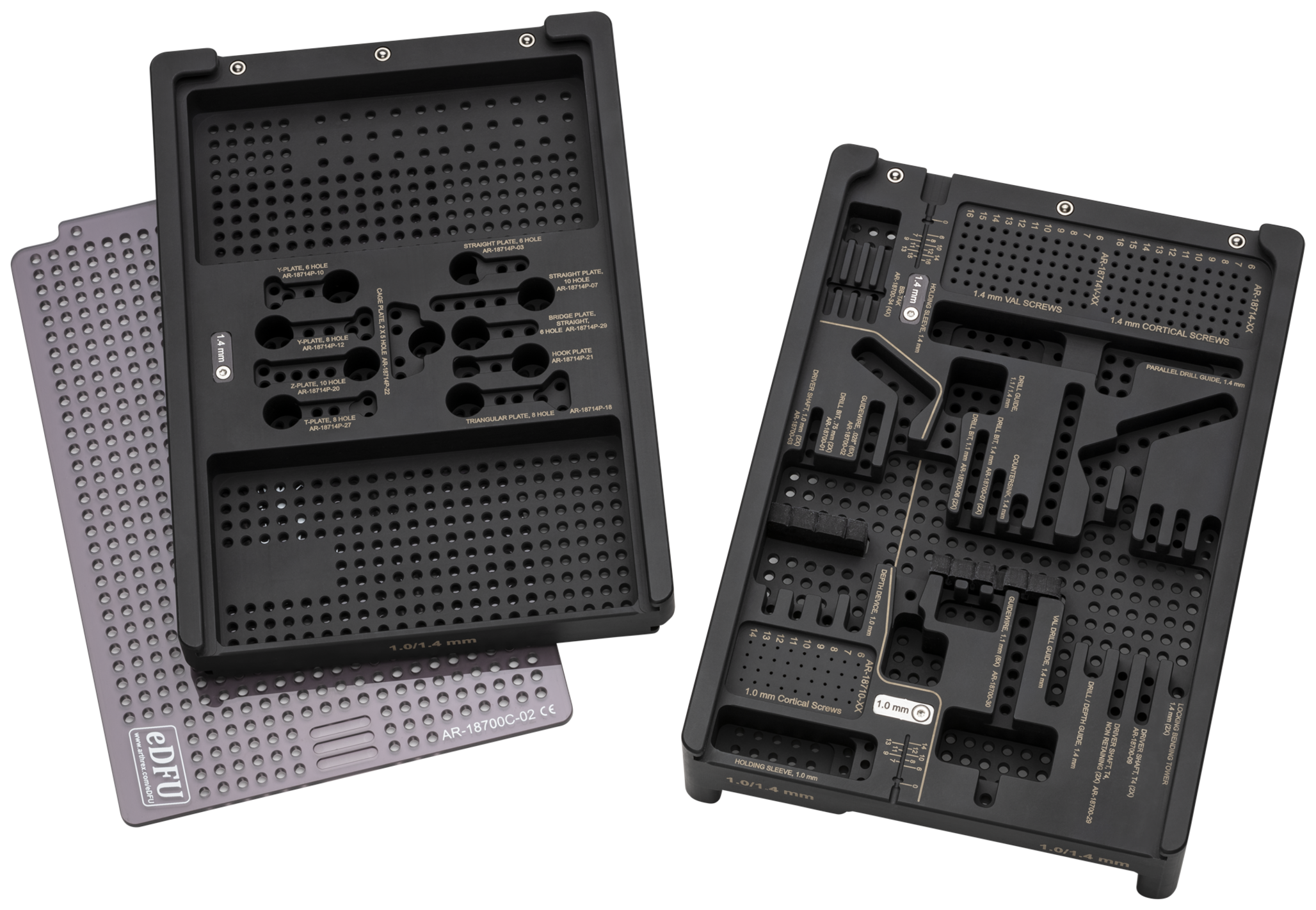 Arthrex - Mini Comprehensive Fixation System, 1.0 / 1.4 mm Set