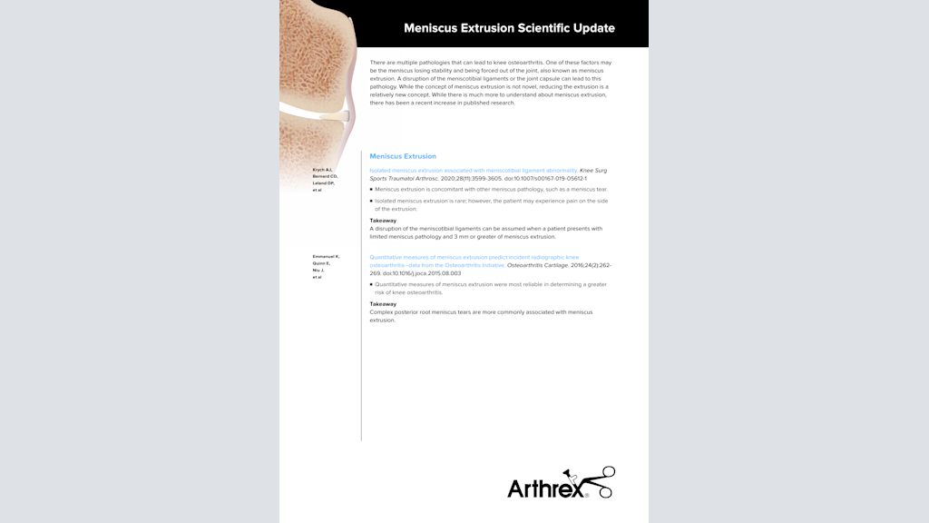 Meniscus Extrusion Scientific Update