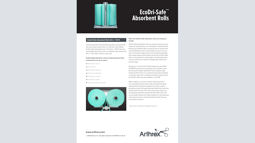 EcoDri-Safe™ Absorbent Rolls