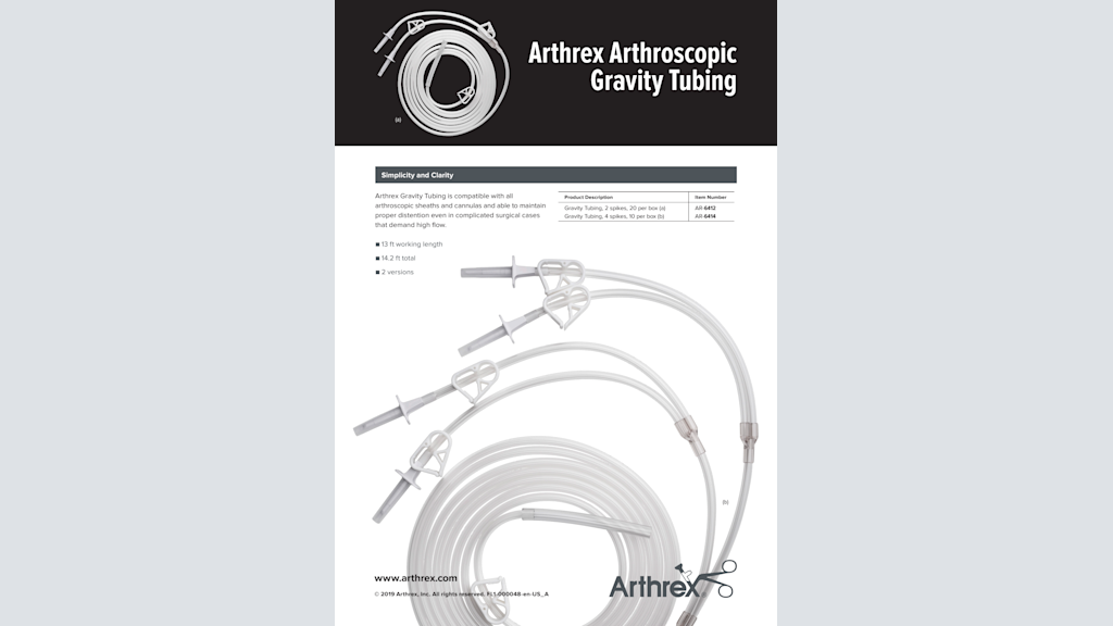 Arthrex Arthroscopic Gravity Tubing
