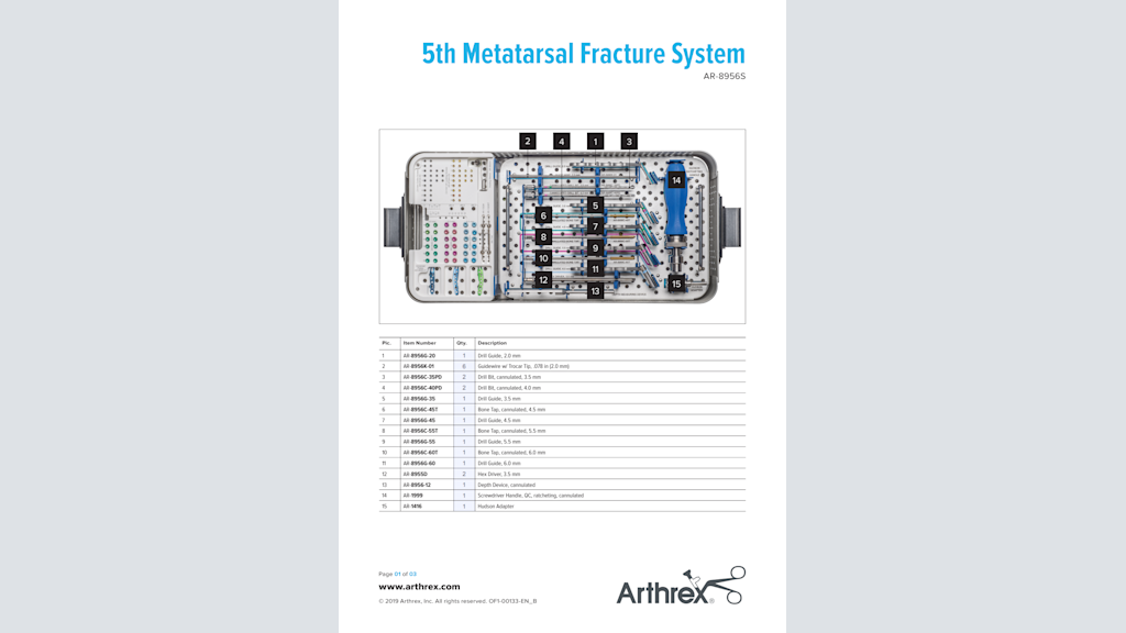 5th Metatarsal Fracture System (AR-8956S)