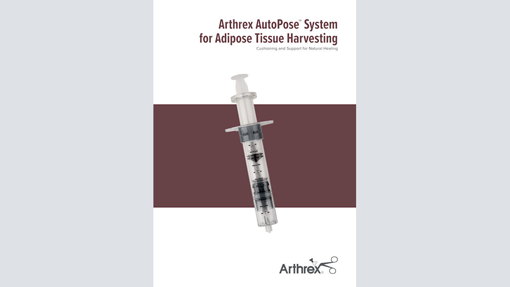Arthrex AutoPose™ System for Adipose Tissue Harvesting - Cushioning and Support for Natural Healing
