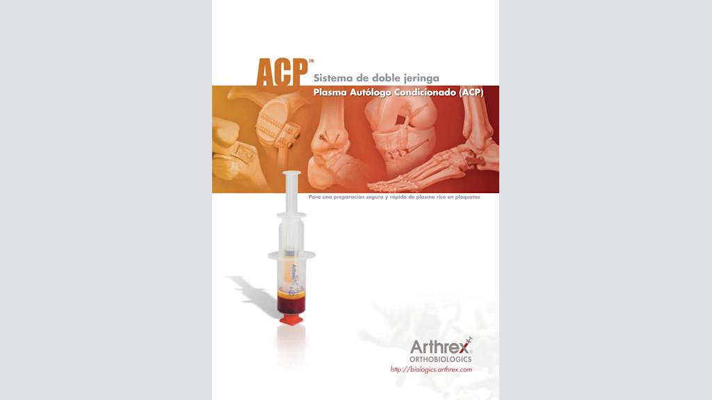 Arthrex ACP® Sistema de Doble Jeringa Plasma Autólogo Condicionado