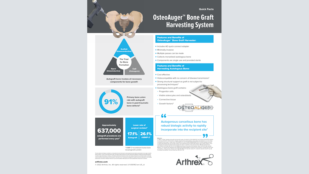OsteoAuger™ Bone Graft Harvesting System