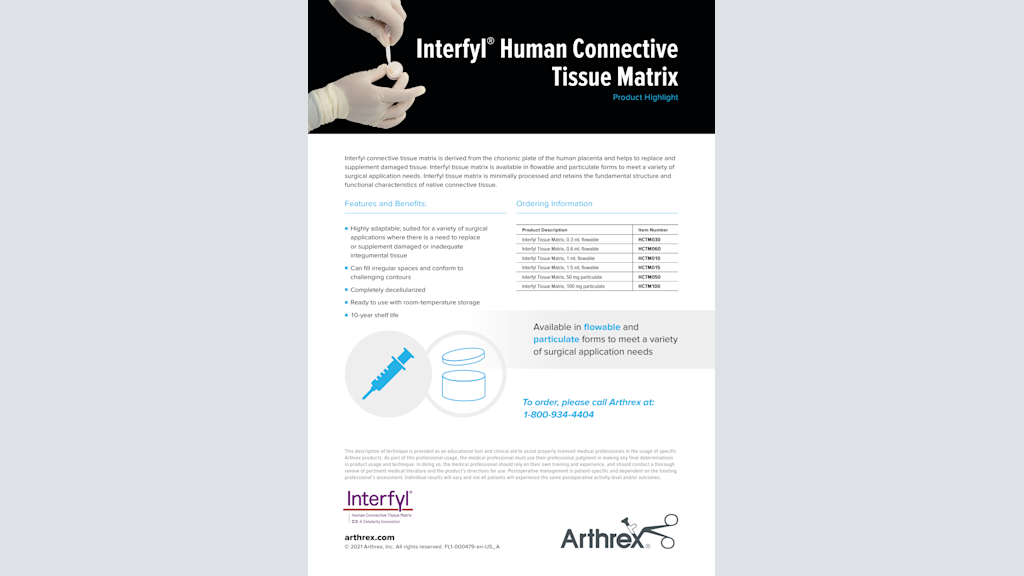 Interfyl®  Human Connective Tissue Matrix