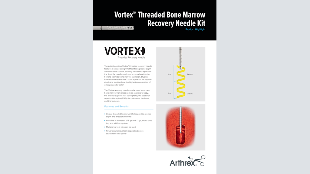 Vortex™ Threaded Bone Marrow Recovery Needle Kit