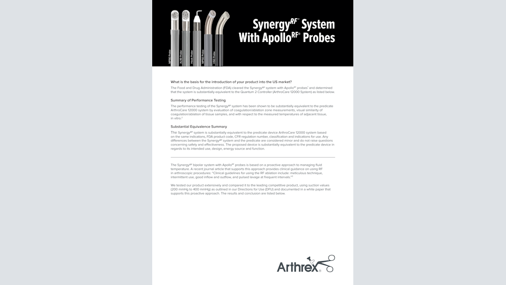 SynergyRF™ System With ApolloRF® Probes