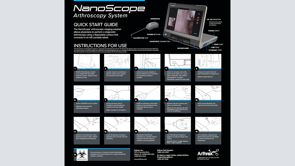 NanoScope Arthroscopy System Quick Start Guide