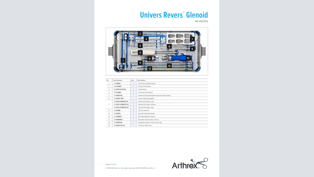 Univers Revers™ Glenoid (AR-9501GS)