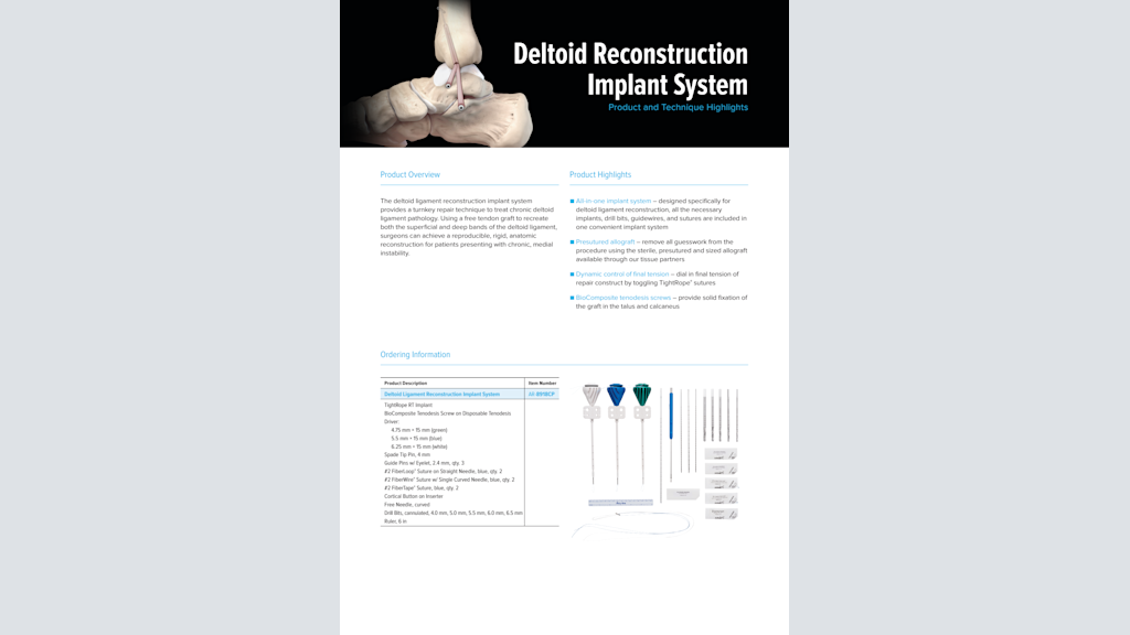 Deltoid Reconstruction Implant System