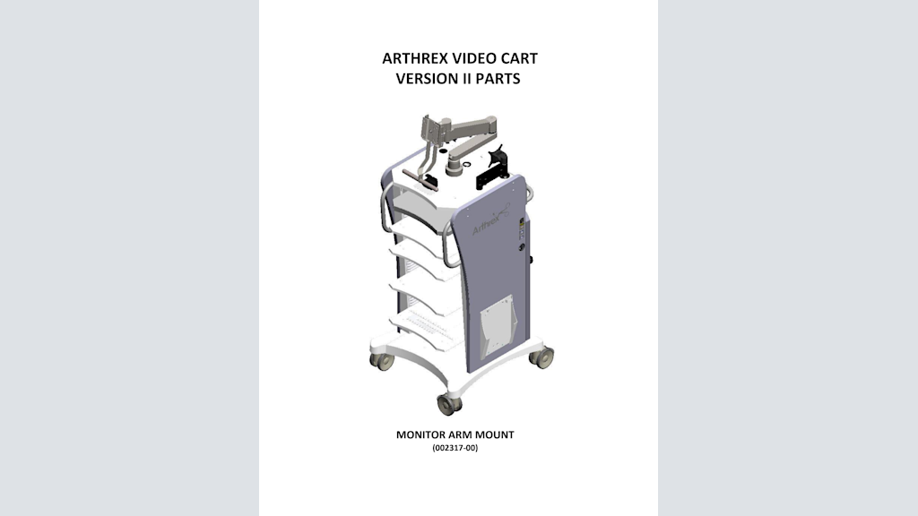 Arthrex Video Cart Version II Parts