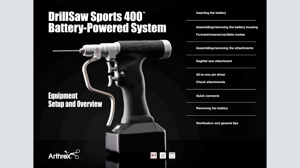 DrillSaw Sports 400™ Battery-Powered System - Equipment Setup and Overview