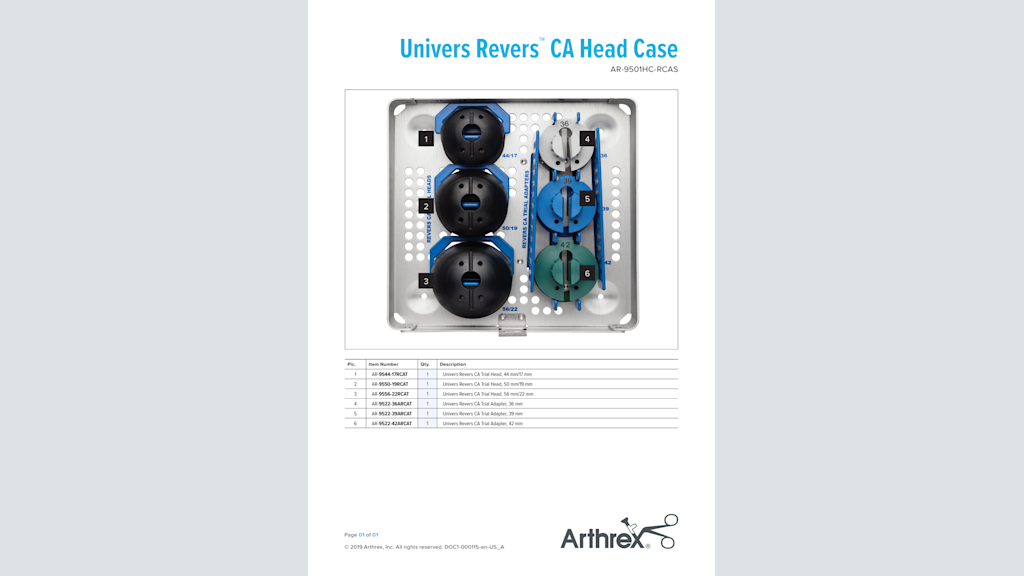 Univers Revers™ CA Head Case (AR-9501HC-RCAS)