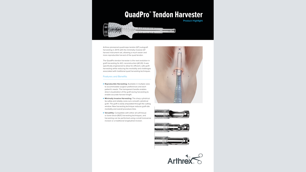 QuadPro™ Tendon Harvester