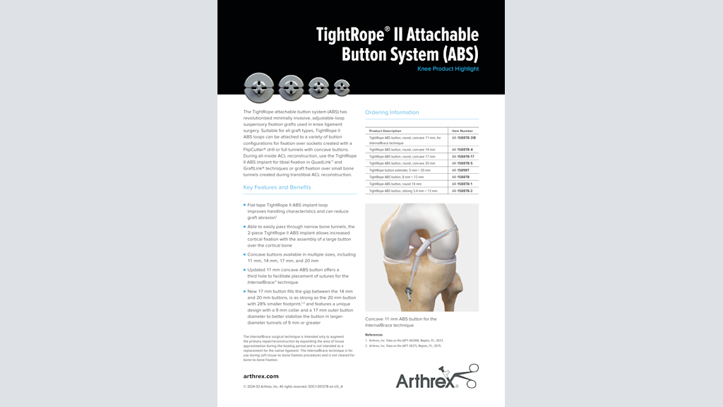 TightRope®  II Attachable Button System (ABS)