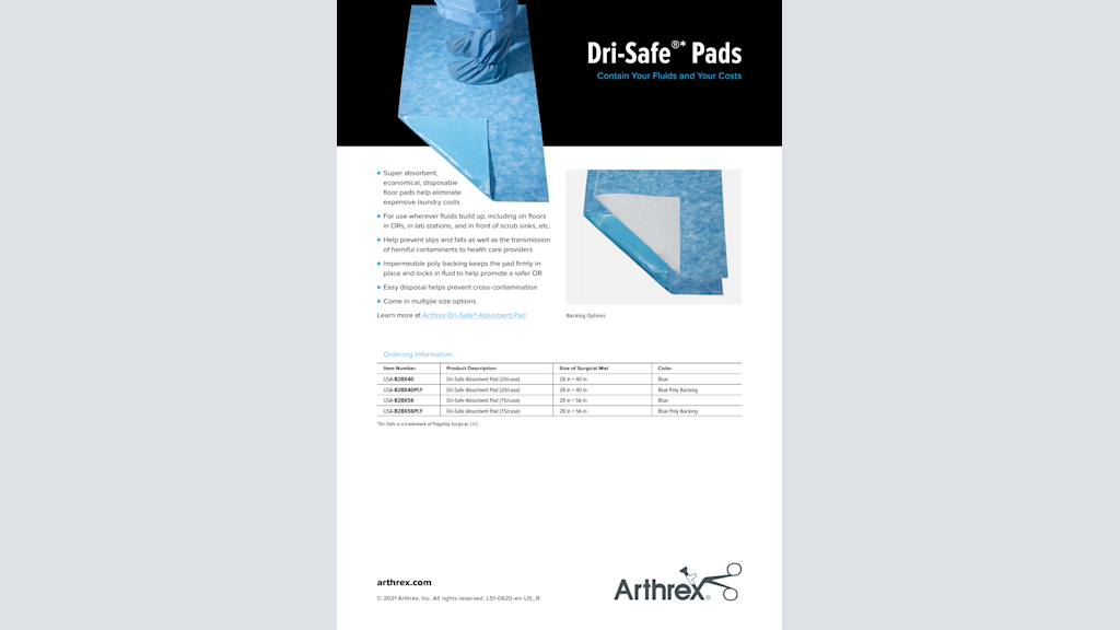 Dri-Safe™ Pads - Contain Your Fluids and Your Costs