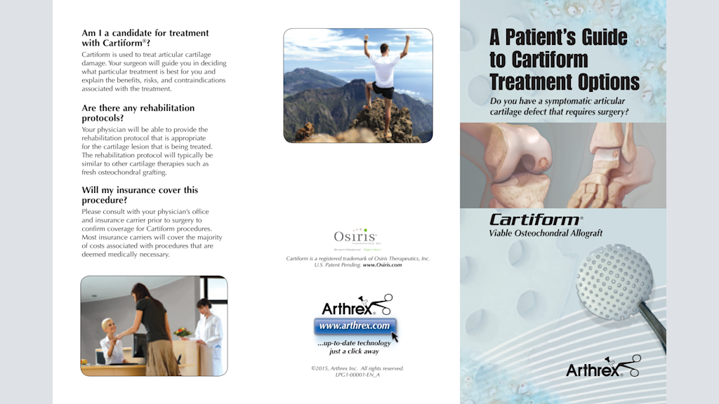 A Patient's Guide to Cartiform® Treatment Options