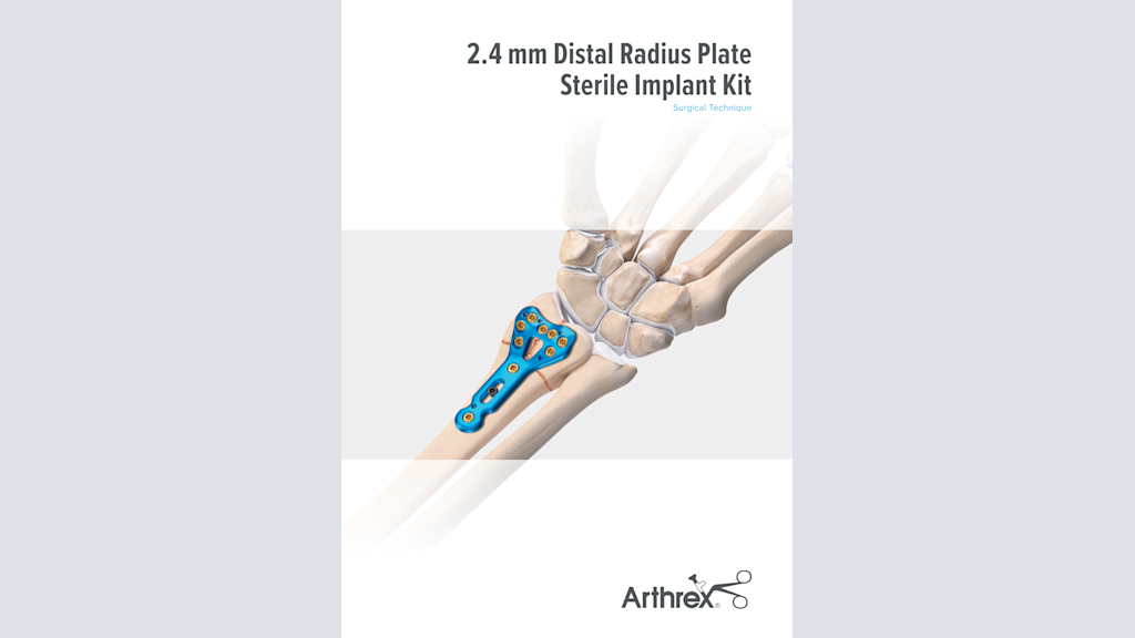 2.4 mm Distal Radius Plate Sterile Implant Kit