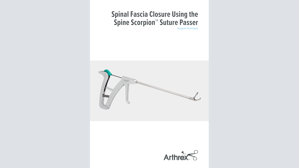 Spinal Fascia Closure Using the Spine Scorpion™ Suture Passer