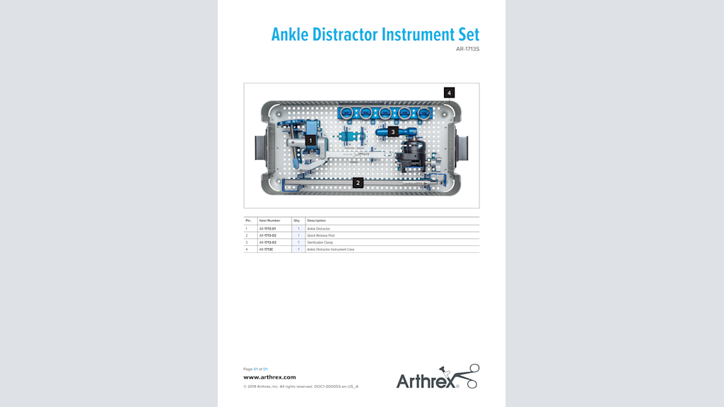 Ankle Distractor Instrument Set (AR-1713S)