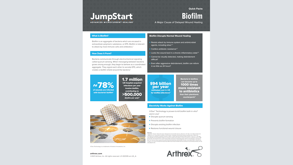 JumpStart® - Quick Facts Biofilm A Major Cause of Delayed Wound Healing