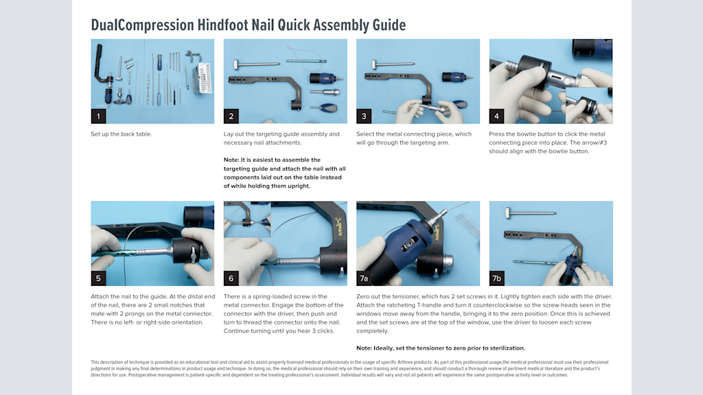DualCompression Hindfoot Nail Quick Assembly Guide