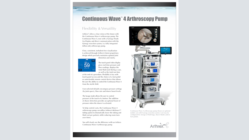 Continuous Wave™ 4 Arthroscopy Pump