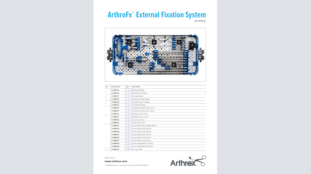 ArthroFX® External Fixation System (AR-8964S)