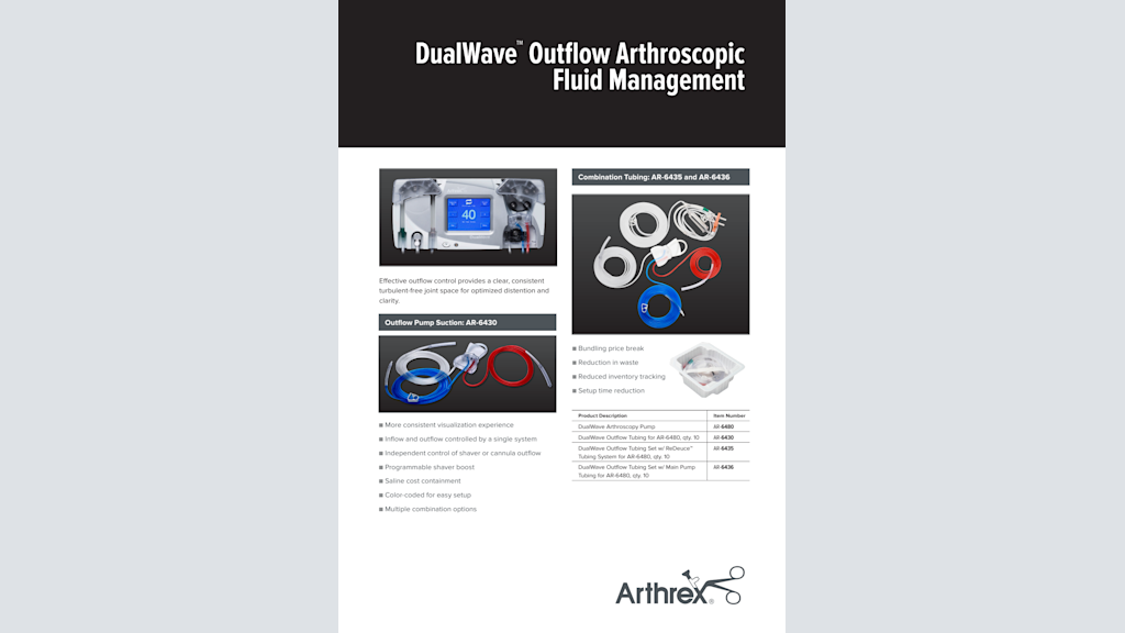 DualWave™ Outflow Arthroscopic Fluid Management