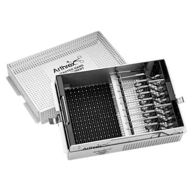 Set de instrumentos manuais para artroscopia das pequenas articulações