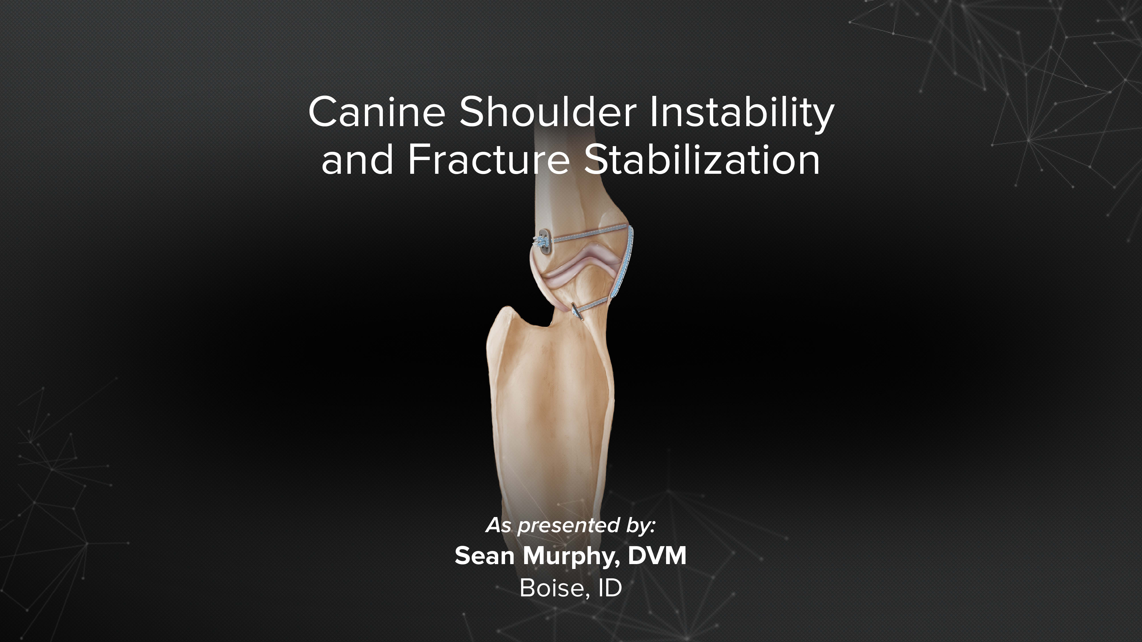 Canine Shoulder Instability and Fracture Stabilization Techniques