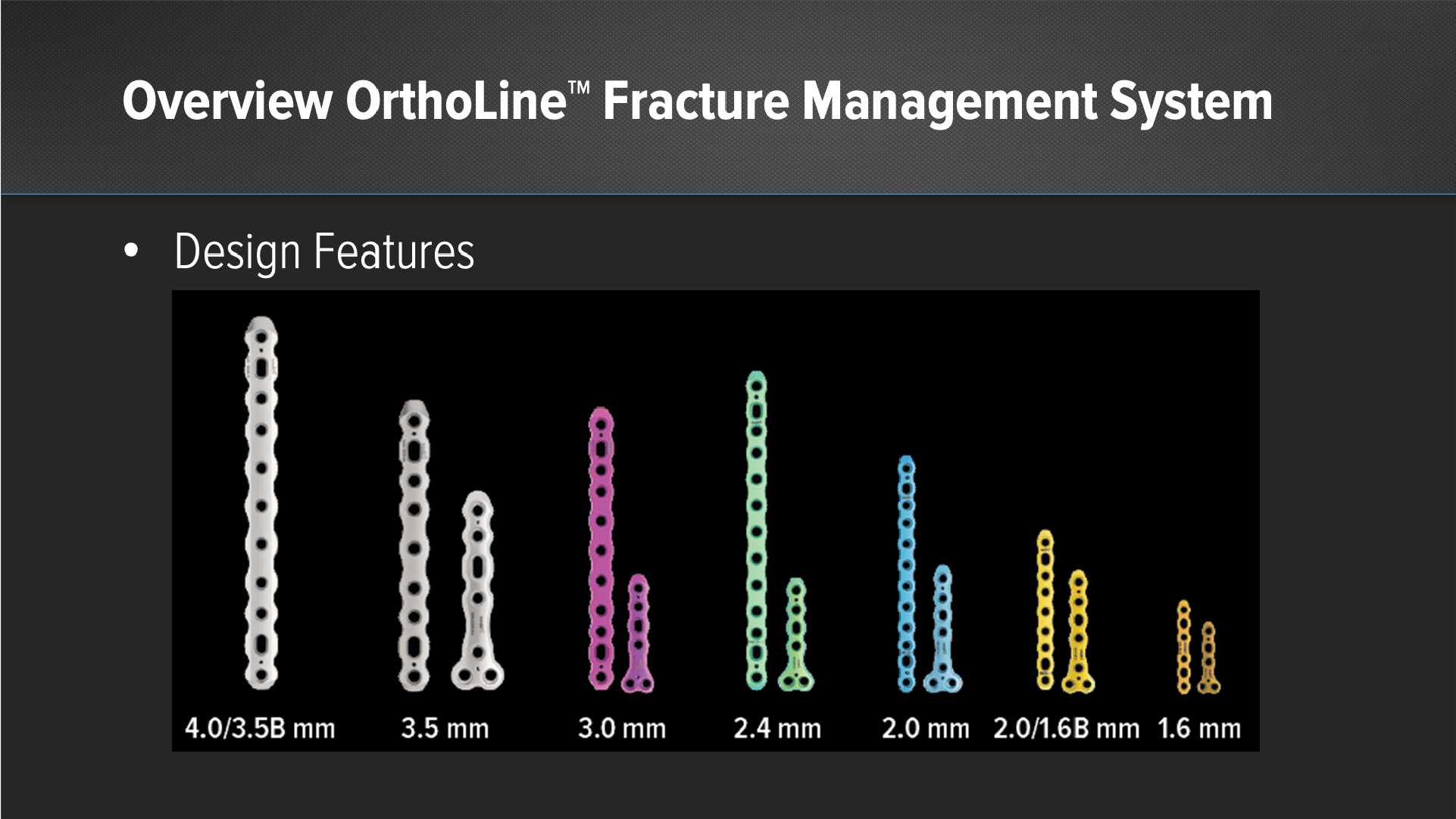 OrthoLine™ Fracture Management System: Design Features