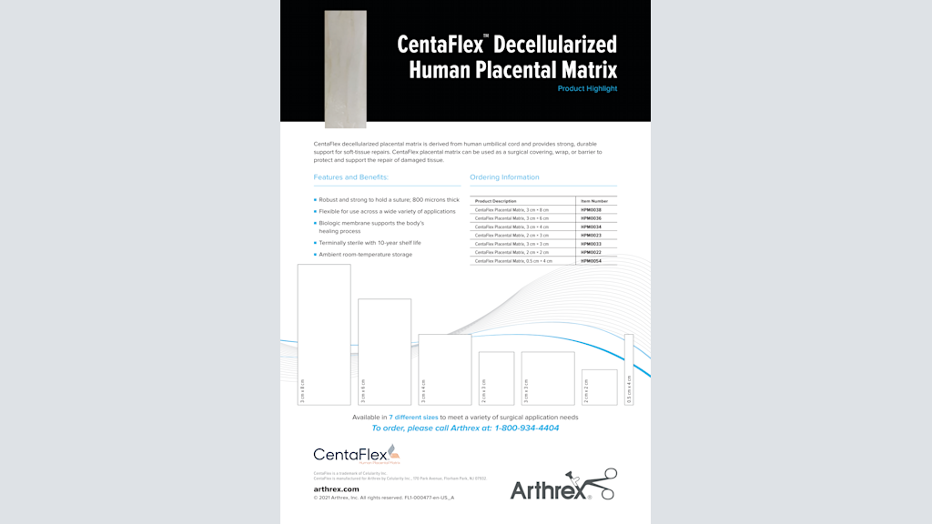 CentaFlex™ Decellularized Human Placental Matrix