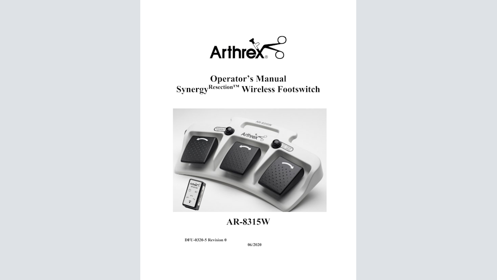 SynergyResection™ Wireless Footswitch