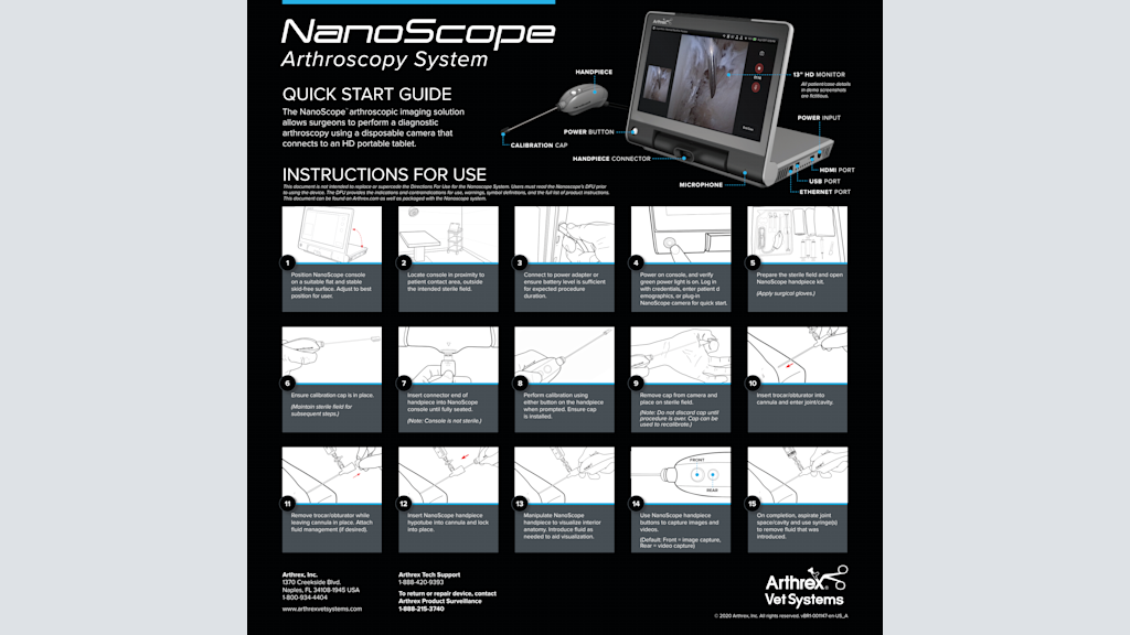 NanoScope Arthroscopy System Quick Start Guide