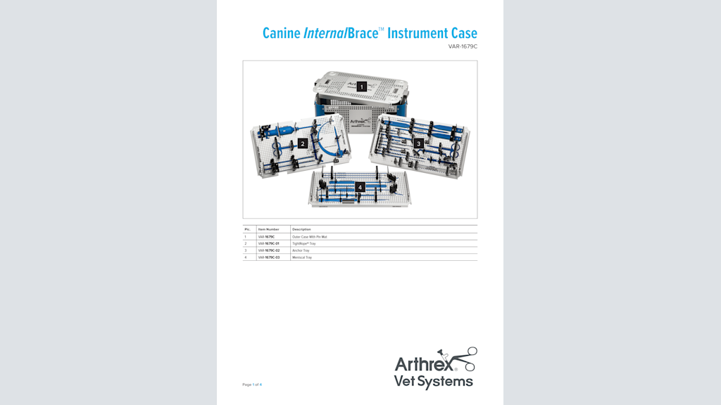 Canine InternalBrace™ Instrument Case (VAR-1679C)