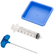 Vortex Threaded Recovery Needle Kit, With AR-1101TH-8OT Vortex Threaded Recovery Needle, 8 Gauge, Open Tip, Prep Tray, and Syringe