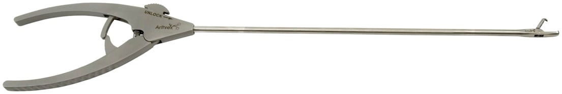 Grasper, Alligator Hook Tip, ø4.2 mm, Straight Shaft, with WishBone Handle
