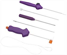 2.9 BC Loop ‘N’ Tack Tenodesis Implant System Includes 2.9 mm Short BioComposite PushLock Anchor, FiberLink SutureTape, Spear, Trocar, Drill, and Loop ‘N’ Tack SwiftStitch Suture Passer