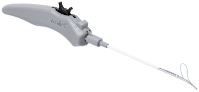 FiberStitch RC Implant 1.5, Curved, with two Polyester Implants and 2-0FiberWire@ Suture