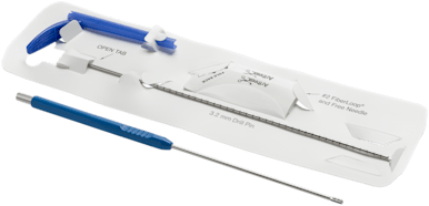 Proximal Tenodesis Implant System (Includes: Proximal BicepsButton, Button Inserter, FiberLoop Suture, Free Needles, Drill Pin and Shoehorn Cannula)