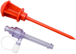 Crystal Cannula partially threaded, short, 5.75 mm x 5 cm, with orange obturator (compatible with reusable obturator AR-8680)