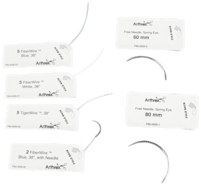 FiberWire Suture Kit Includes Twelve #5 FiberWire (4 Blue, 4 White, and 4 Black/White), and Six #2 FiberWire (Blue) Sutures w/Tapered Needles and Three Free Needles