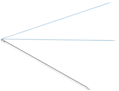 2-0 FiberLoop, 13" (blue) w/Diamond Point Straight Needle, 64.8 mm