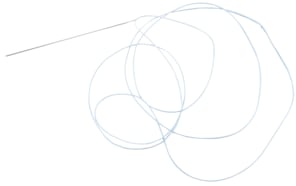 Kollagen ummantelt, FiberLoop #2, gerade Nadel,40'101,6 cm 40'' 50,8 c m Arbeitslänge,geflochtener Polyblend,Faden,blau