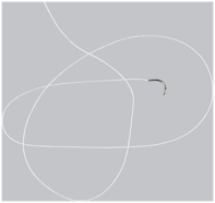 FiberWire #4-0, Geflochtener Polyblend Faden, Weiß, mit spitzer Rundnadel, steril