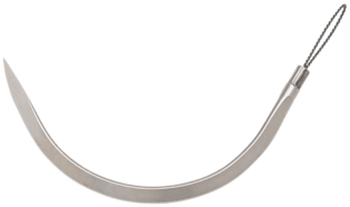 Reverse Cutting Needle with Nitinol Loop, C-13, 1/2 Circle, 36.6 mm long