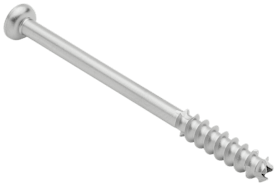 Low Profil Schraube, Stahl, kanüliert, kurzes Gewinde, 4.0 x 48 mm, unsteril, IM