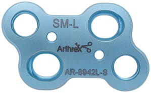 Low Profile H-Plate, Titanium, 28 x 16 mm, Small, Left