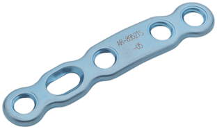 Low Profile Straight, Plate, 5-Hole, Titanium, 3.0 mm